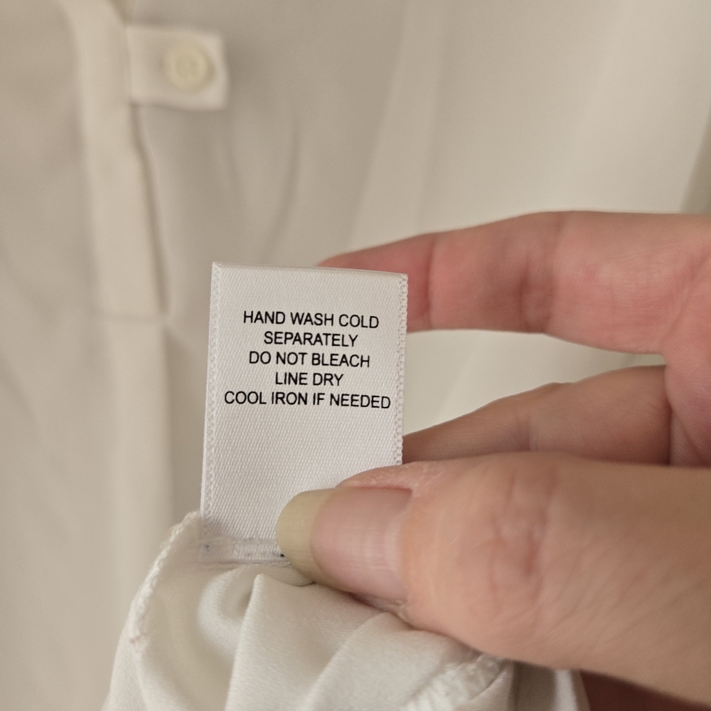 Women's White Pleione Sheer Blouse Sizearge - Picture 11 of 12